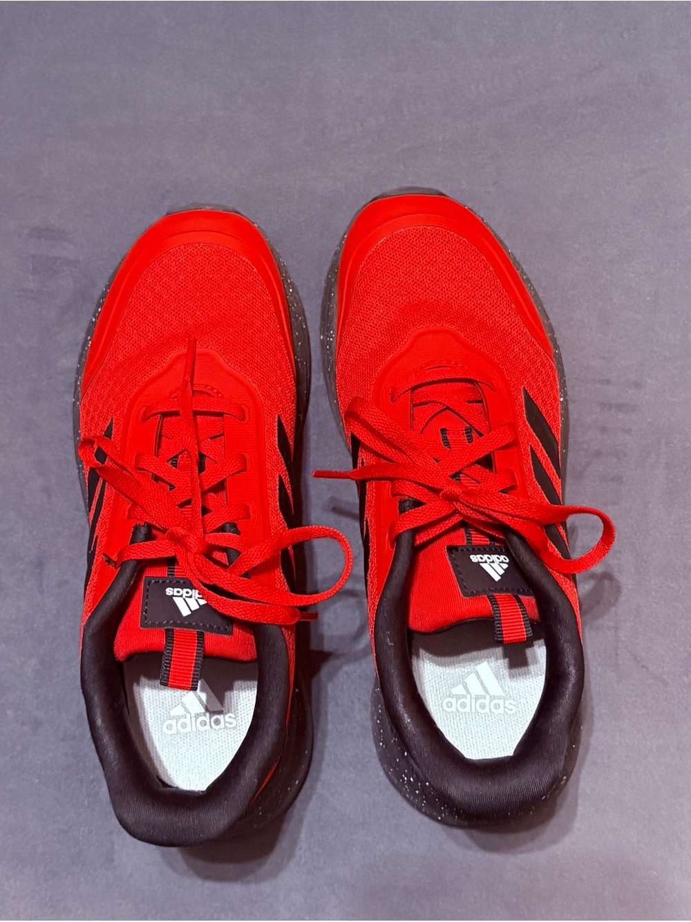 Boys Adidas Red Athletic Running Shoes
